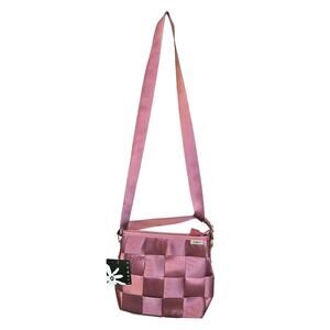 Comely Pink Ribbon NEW NWT Purse Adjustable Straps Buckle Small Chic Unique